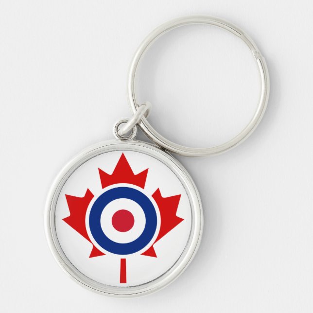 Mod Canada Curling Hockey Target Roundel Keychain (Front)