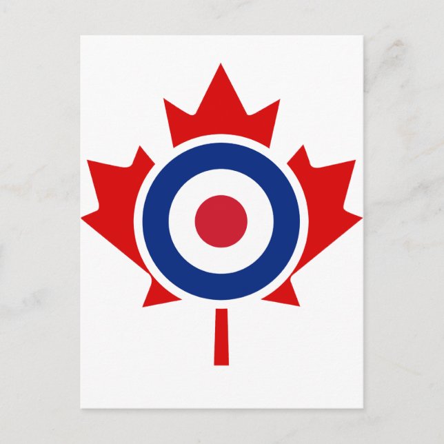 Mod Canada Curling Hockey Target Roundel Postcard (Front)