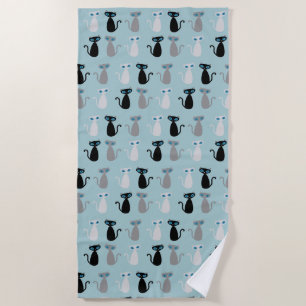 Mod Cat Beach Towel