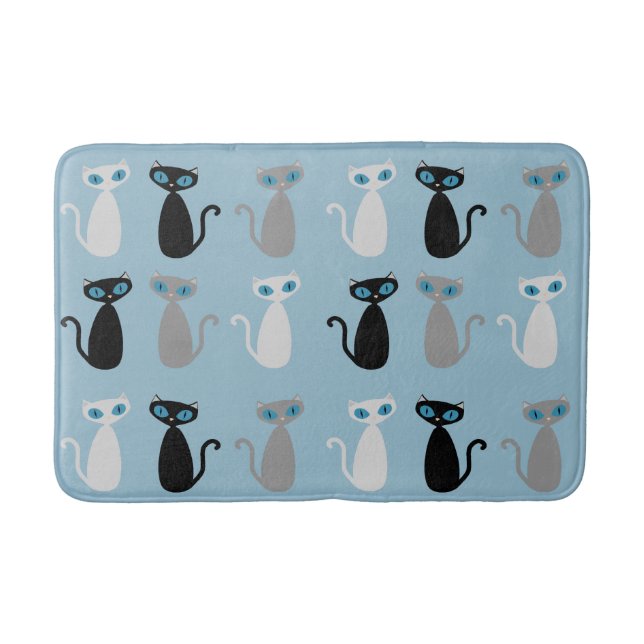 Mod Cats Custom Colour Bath Mat (Front)
