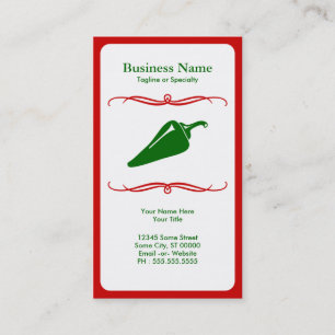 mod chili pepper business card