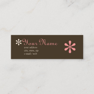 Mod Chocolate & Pink Calling Card