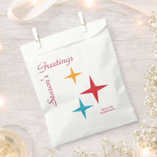 Mod Christmas Stars, Mid-Century Modern Holiday Favour Bag