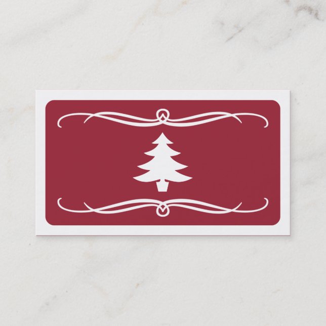 mod christmas tree (colour customizable) business card (Front)