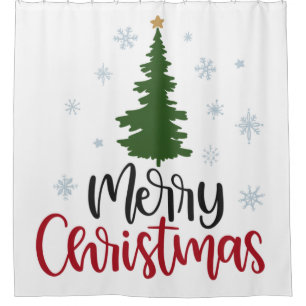 "MOD CHRISTMAS TREE" SHOWER CURTAIN