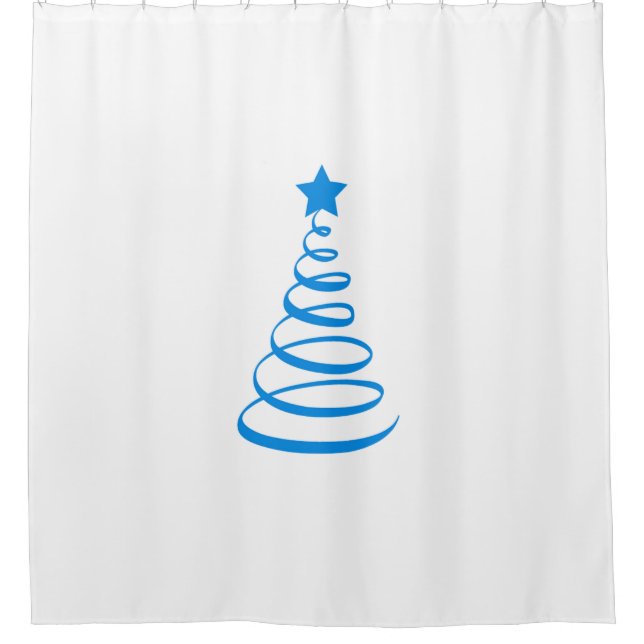 "MOD CHRISTMAS TREE" SHOWER CURTAIN (Front)