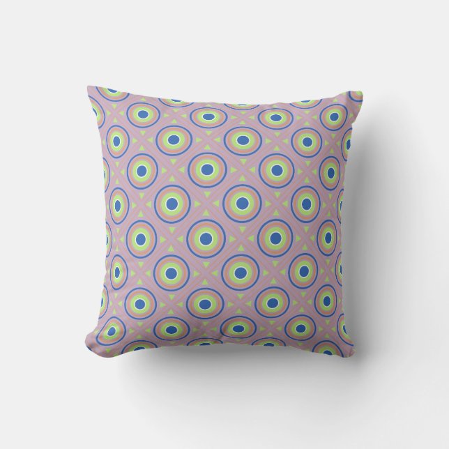 Mod Circles 11-45 Throw Pillow (Front)