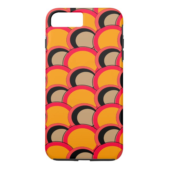 Mod Circles Orange Case-Mate iPhone Case (Back)