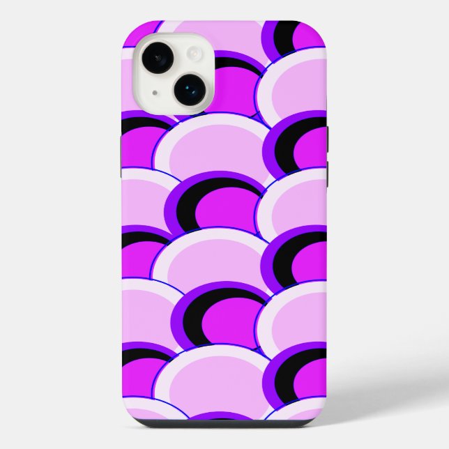 Mod Circles Pink and Purple iPhone Case (Back)