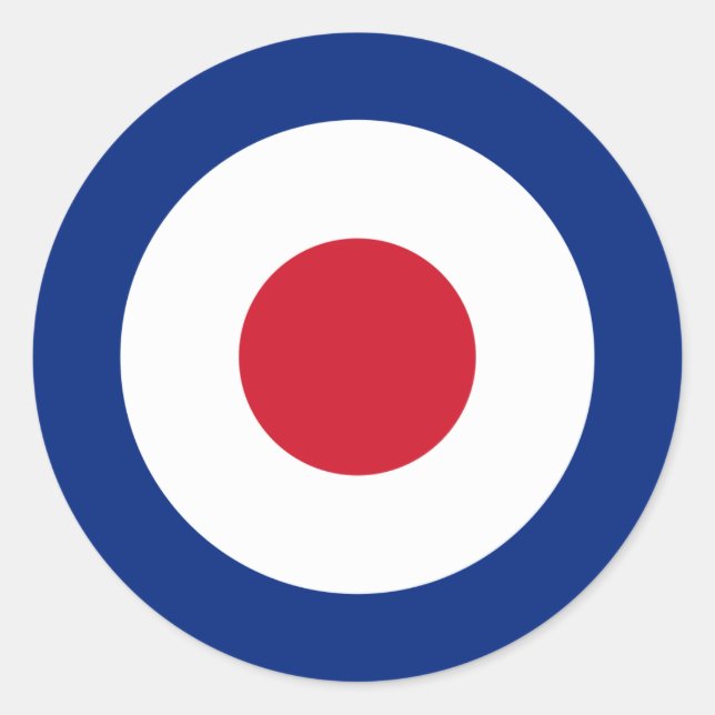 Mod - Classic Roundel - Bullseye Archery Target Round Sticker (Front)