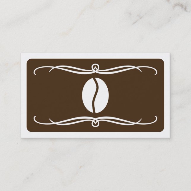 mod coffee bean (colour customizable) business card (Front)