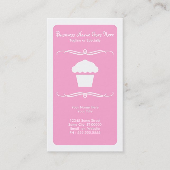mod cupcake business card (Front)