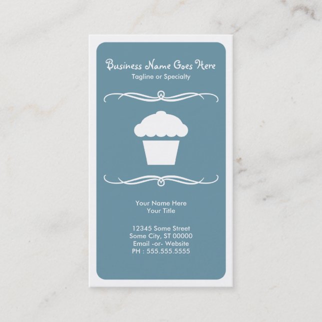 mod cupcake business card (Front)