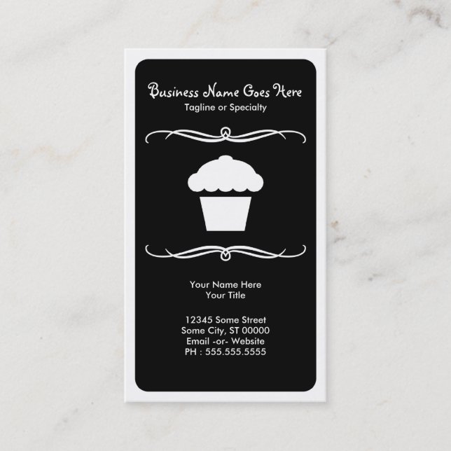 mod cupcake business card (Front)
