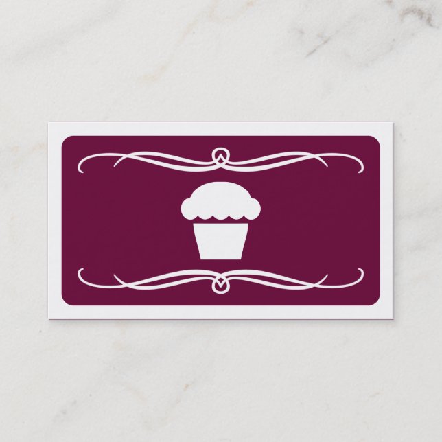 mod cupcake (colour customizable) business card (Front)