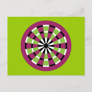 Mod Dartboard Postcard