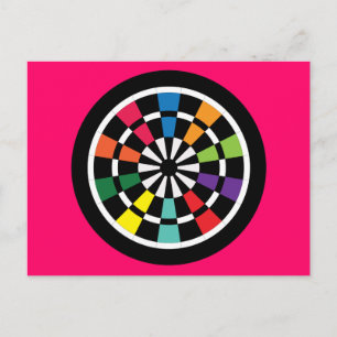 Mod Dartboard Postcard