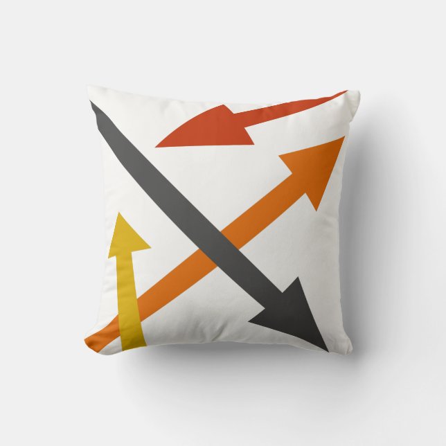 Mod Direction2 Throw Pillow (Front)