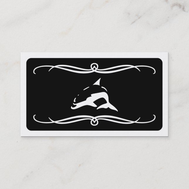 mod dolphin (colour customizable) business card (Front)