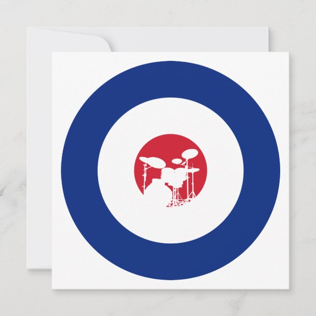 mod drums invitation (Front)