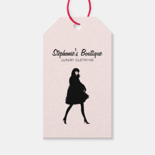 Mod Fashion Girl Boutique Pink Gift Tags