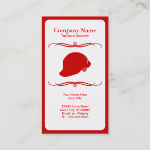 mod firefighter hard hat business card