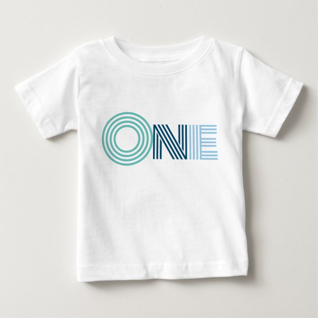 Mod First Birthday Baby T-Shirt (Front)