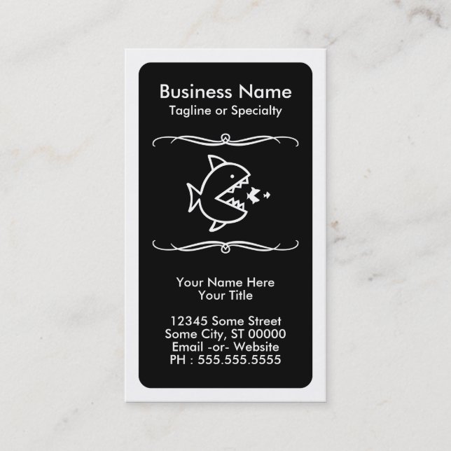 mod fish eat fish business card (Front)
