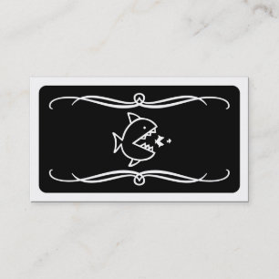mod fish eat fish (colour customizable) business card
