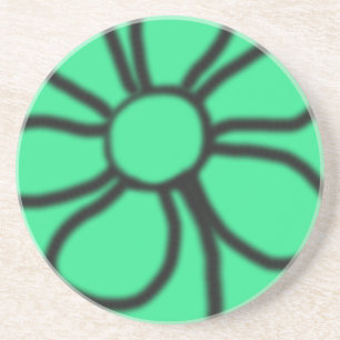 Mod Floral Coaster (Green)