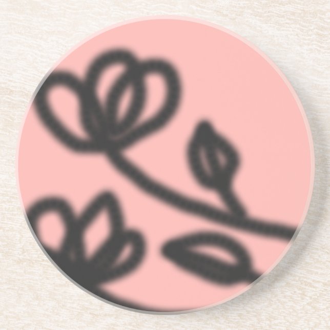 Mod Floral Coaster (Pink) (Front)