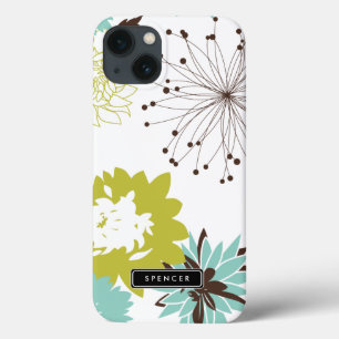 Mod Floral Pattern Personalized iPad Mini Case