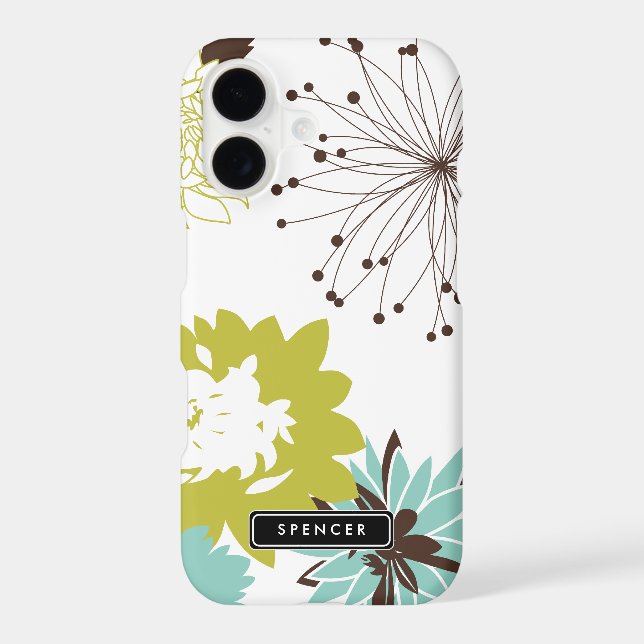 Mod Floral Pattern Personalized iPhone 7 Case (Back)