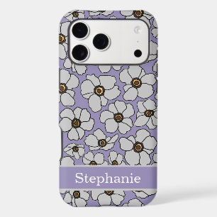 Mod Floral Print On Lavender With Personalization