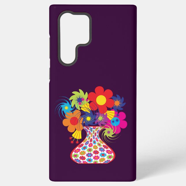 Mod Flowers Samsung Galaxy S22 Ultra Case (Back)