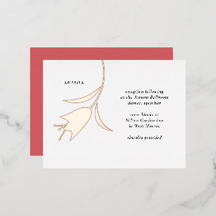 MOD FOIL TULIP WEDDING ENCLOSURE CARD