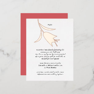 MOD FOIL TULIP WEDDING ENCLOSURE CARD