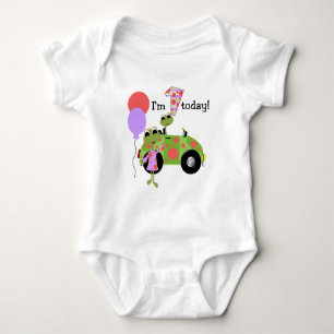 Mod Frogs 1st Birthday Baby Bodysuit