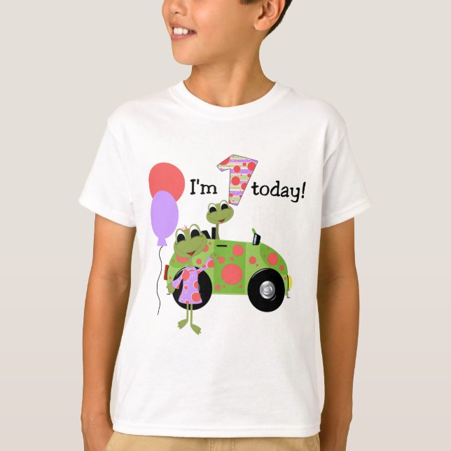 Mod Frogs 1st Birthday T-Shirt (Front)