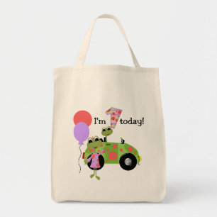 Mod Frogs 1st Birthday Tote Bag