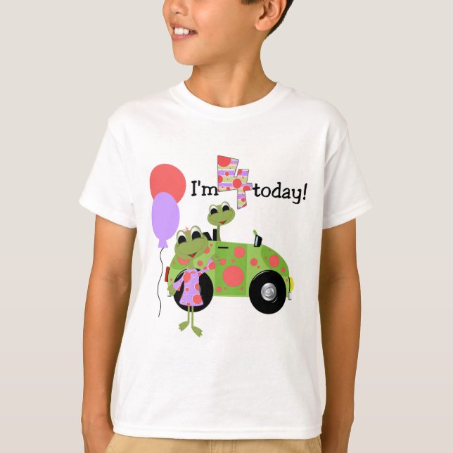 Mod Frogs 4th Birthday Tshirts et cadeaux (Devant)