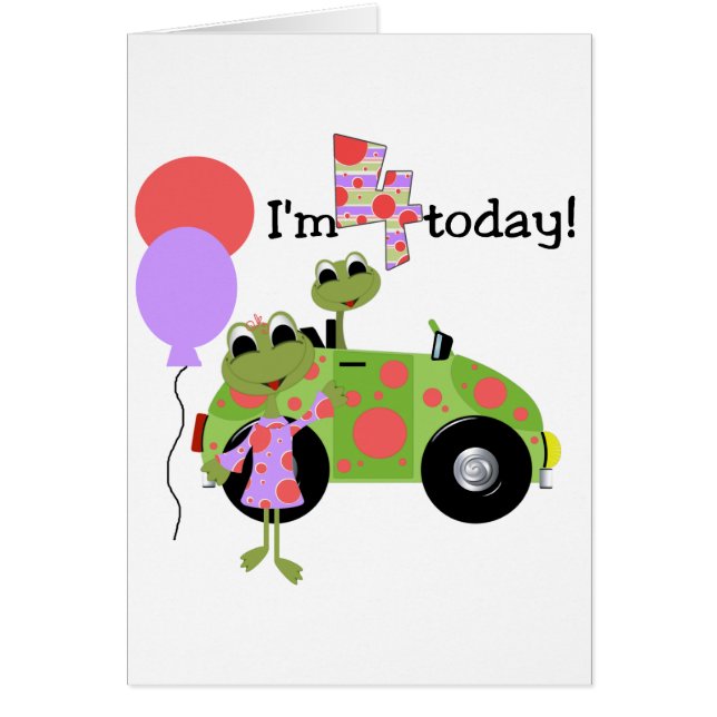 Mod Frogs 4th Birthday Tshirts et cadeaux (Devant)