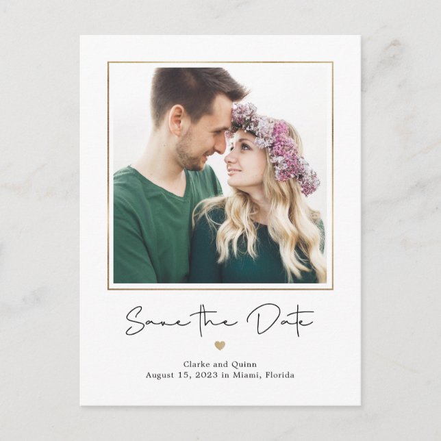 Mod Gallery EDITABLE COLOR Save The Date Postcard (Front)