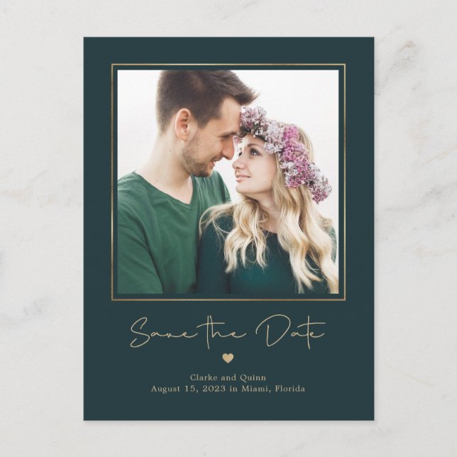 Mod Gallery EDITABLE COLOR Save The Date Postcard (Front)