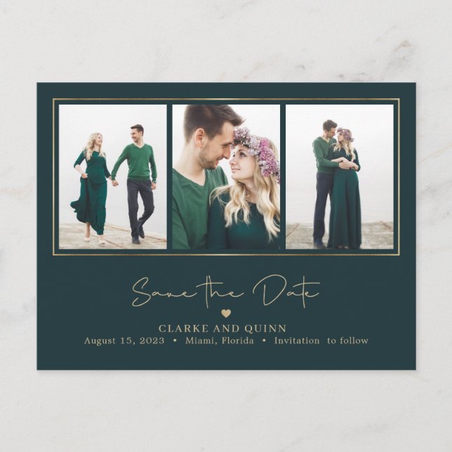Mod Gallery EDITABLE COLOR Save The Date Postcard (Front)