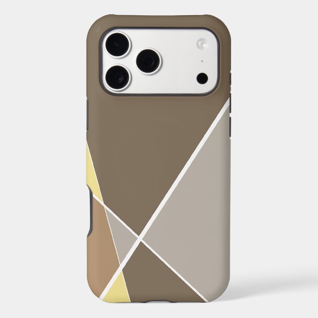 Mod Geometric Criss Cross Latte Brown Art Blocks (Back)