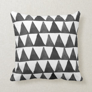 Mod Geometric Triangles Throw Pillow