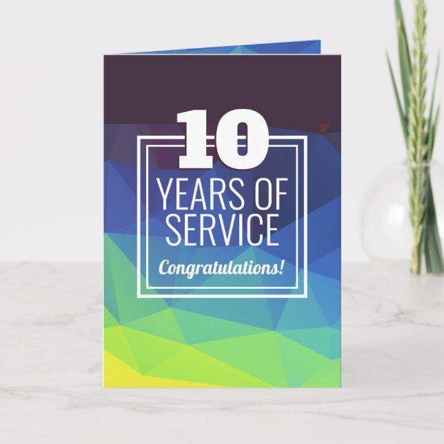 Mod geometric universal employee anniversary card (Front)