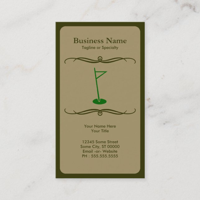 mod golf business card (Front)