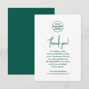 Mod Green Customer Appreciation Business Thank You Card